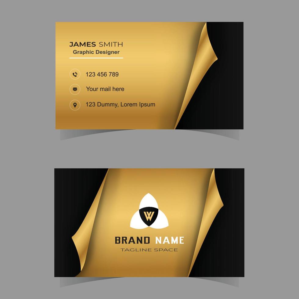 Professional business card design vector
