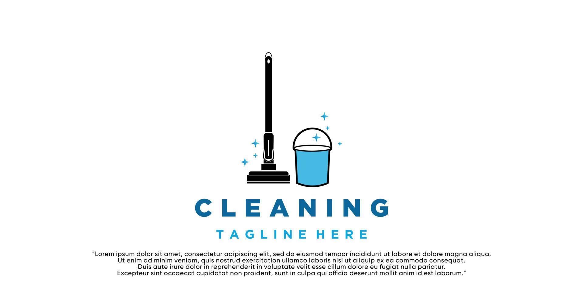Logo design cleaning inspiration for business Premium Vector
