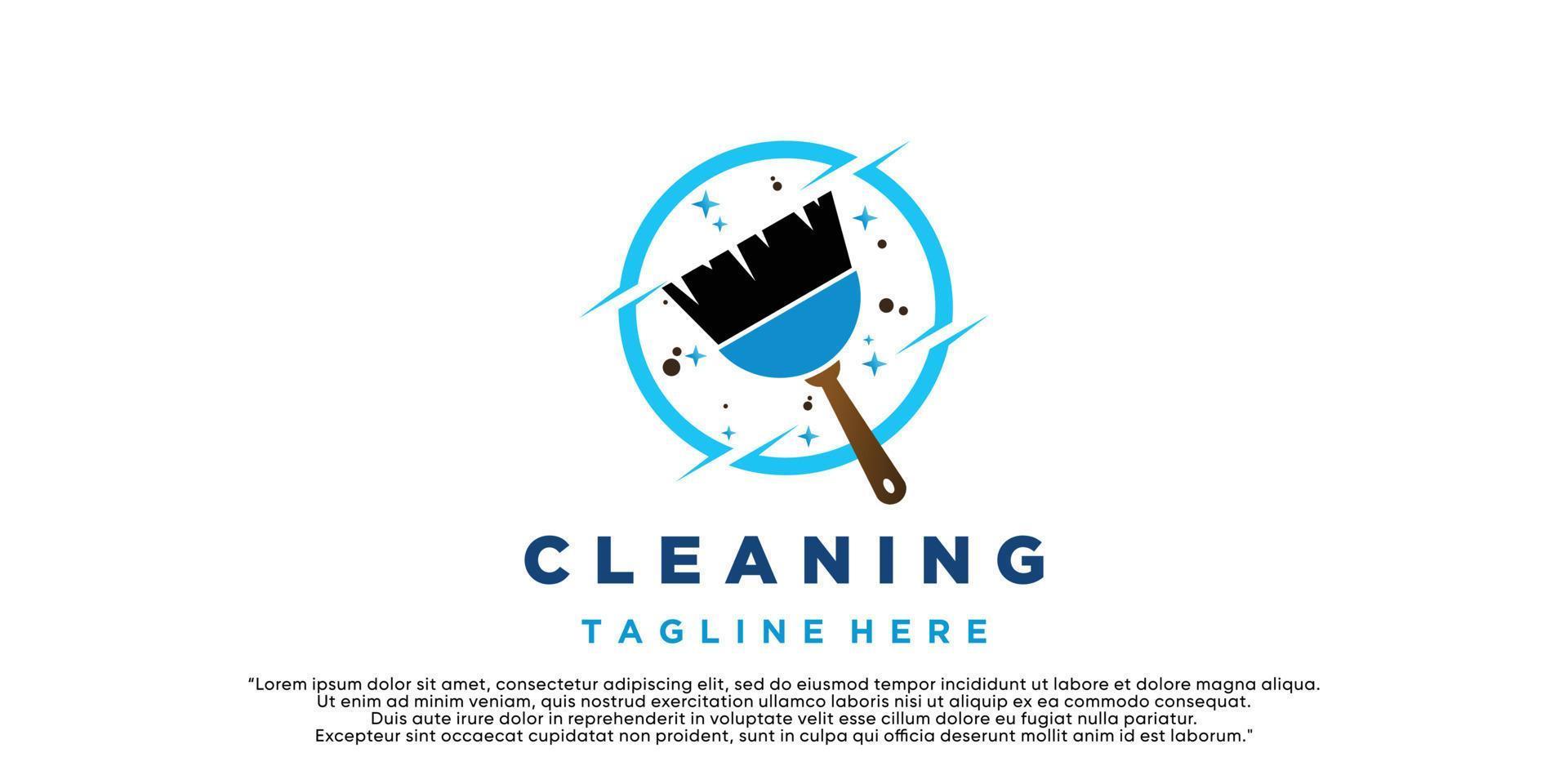 Logo design cleaning inspiration for business Premium Vector