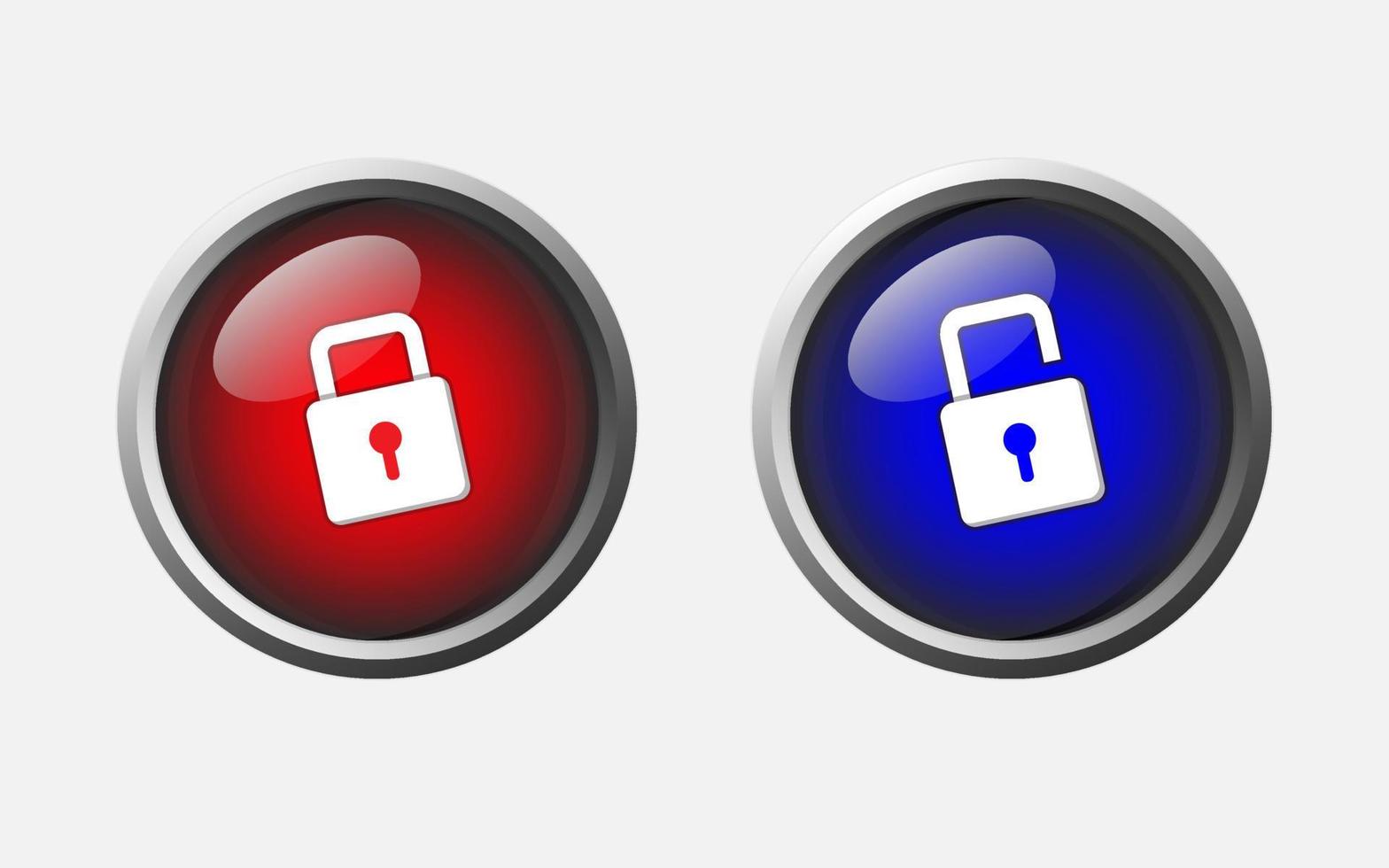 Padlock illustration icon design. Locked and open sign concept for information hint vector