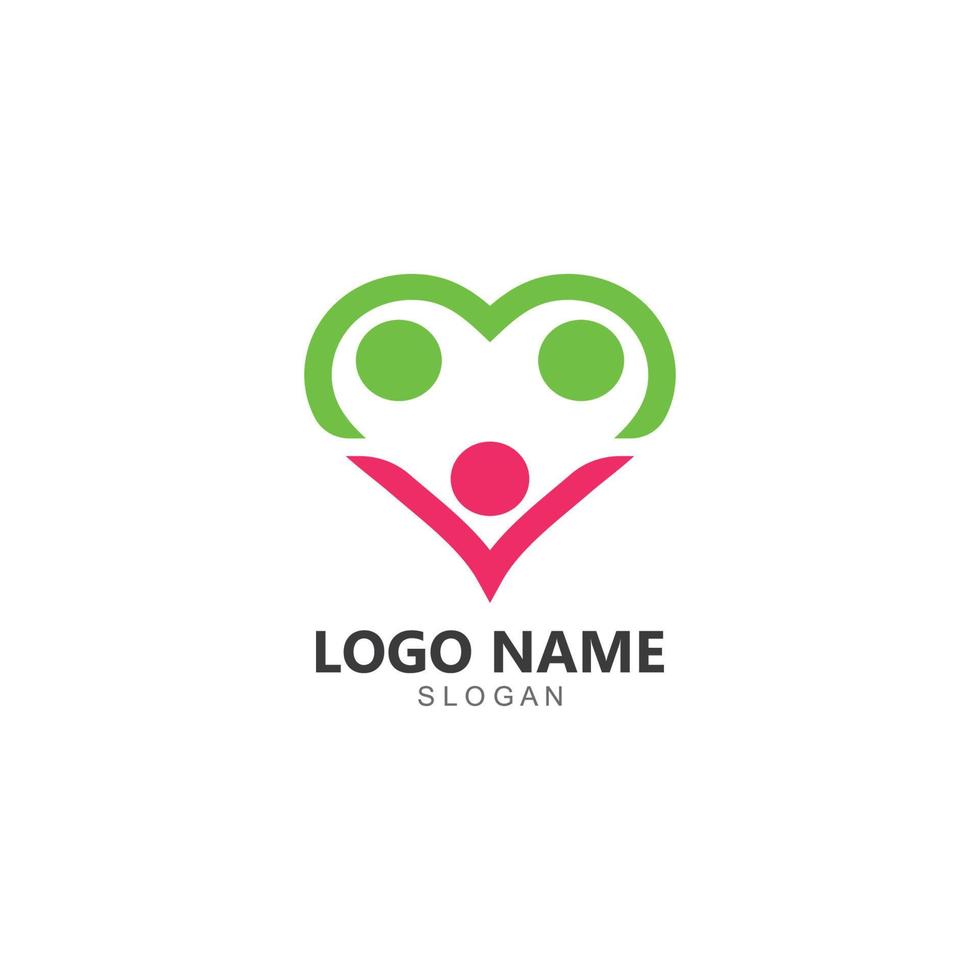 Adoption and community care Logo template vector