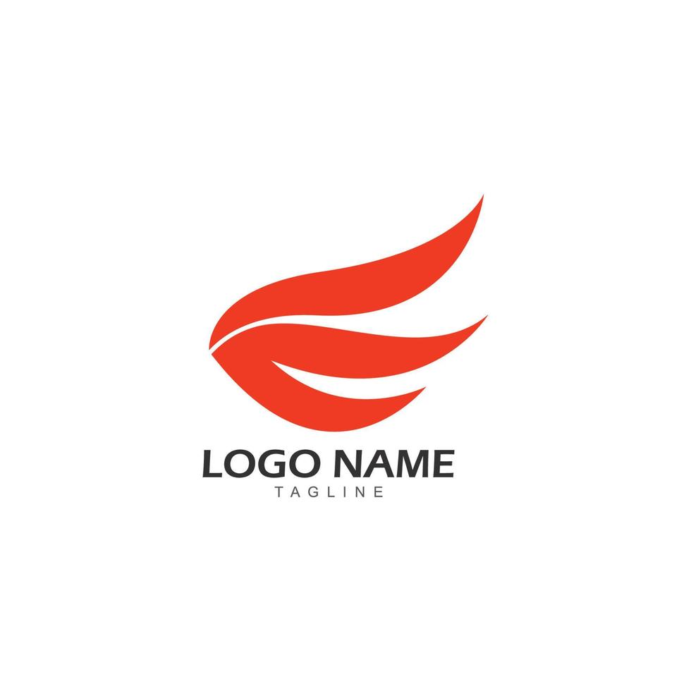 wing logo template vector icon illustration