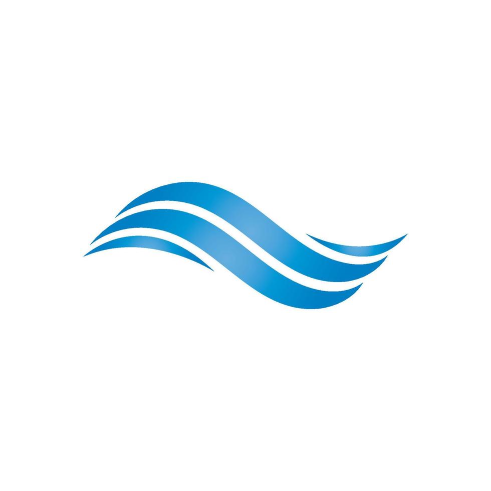 Water Wave Logo Template. vector Icon illustration