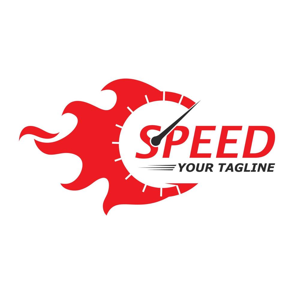Speed logo faster template vector icon illustration