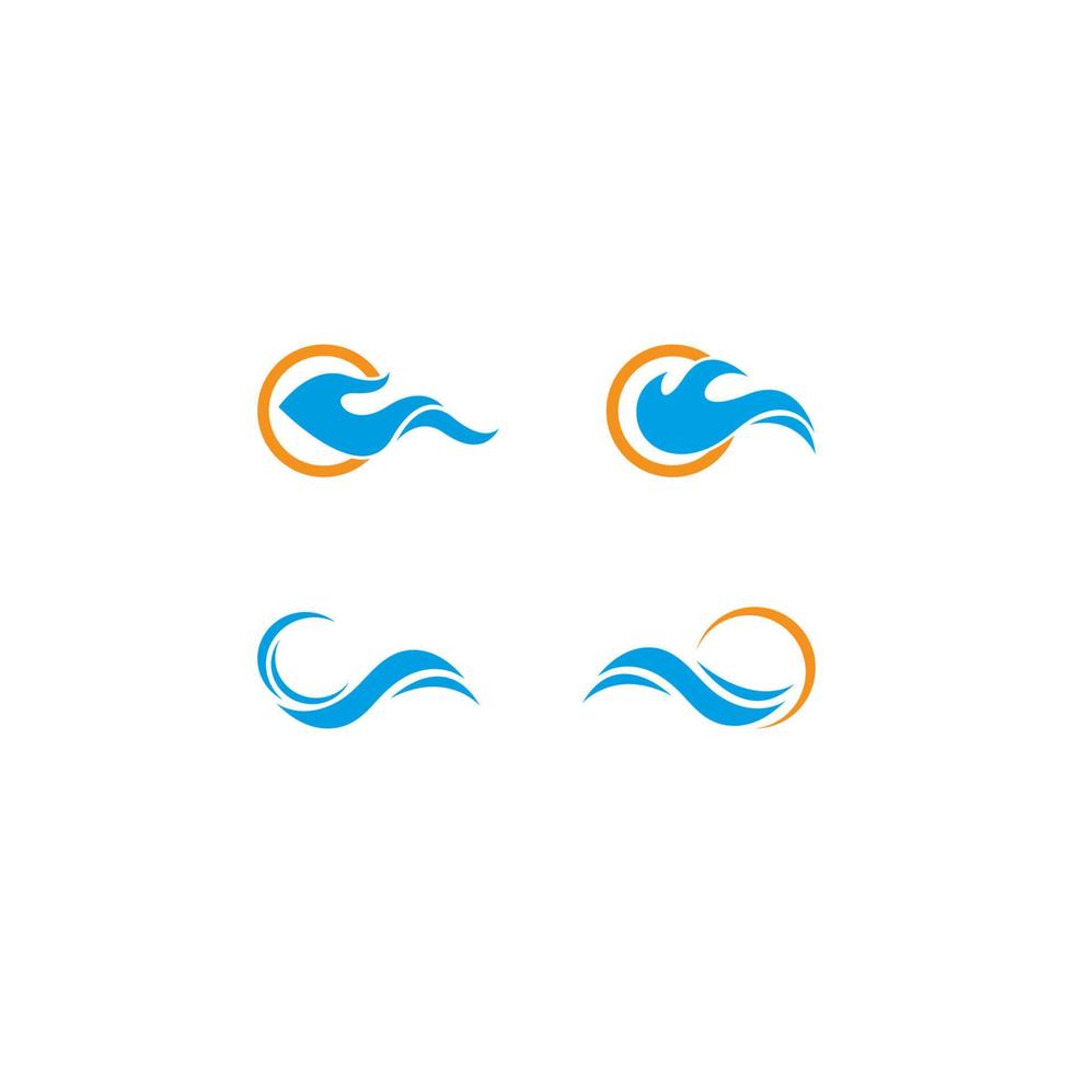 Water Wave symbol and icon Logo Template vector