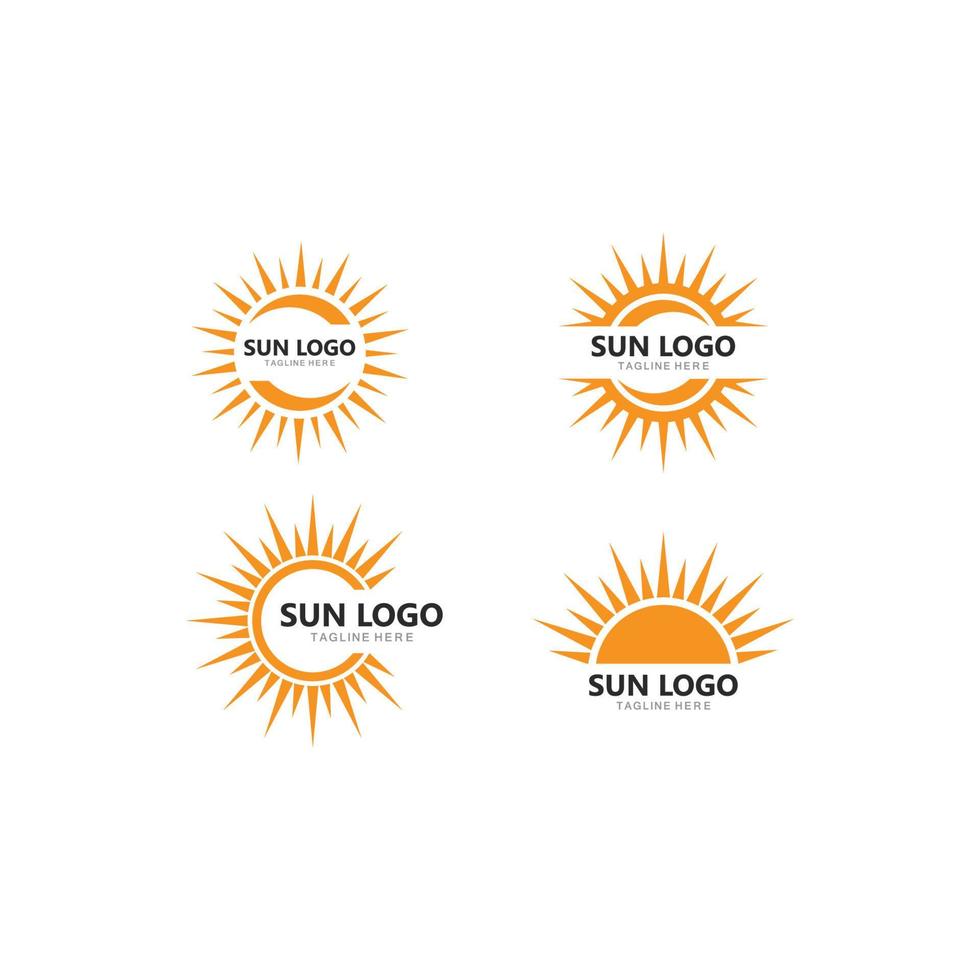 sol logo icono vector ilustración