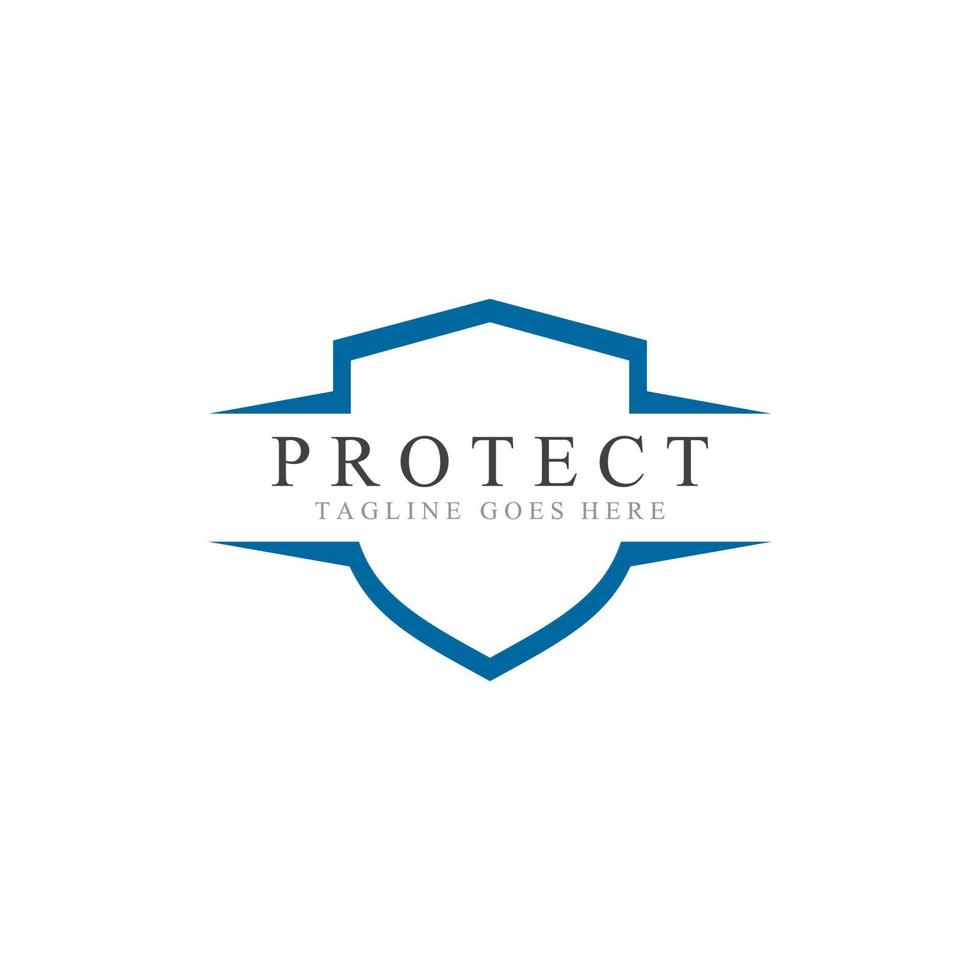 escudo protector logo icono ilustración vector