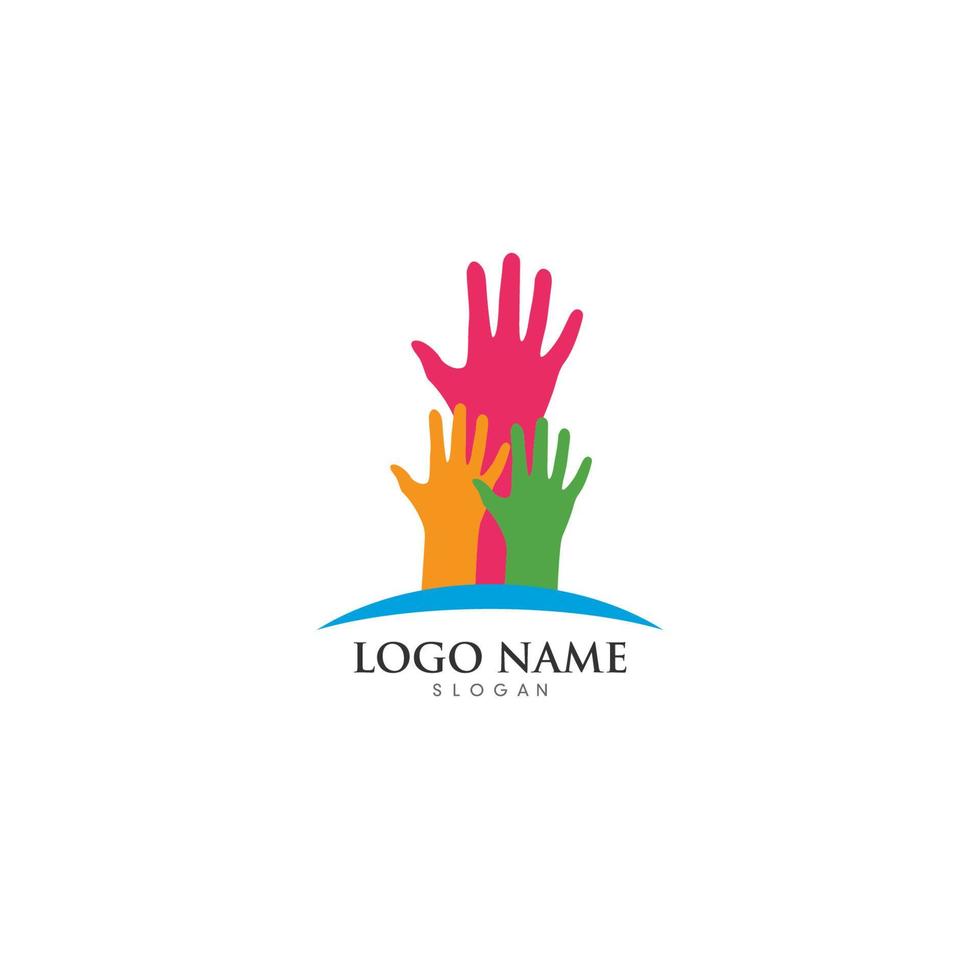 Hand Care Logo Template vector icon illustration