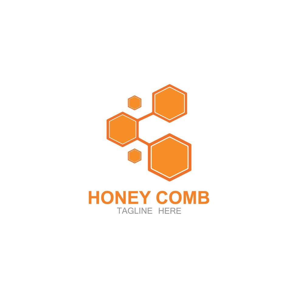 Honey comb logo vector icon concept