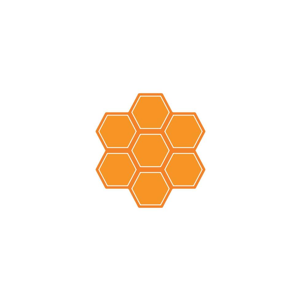 Honey comb logo vector icon concept