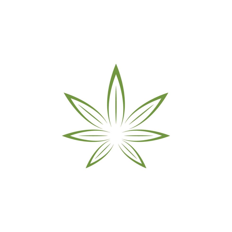 Canabis leaf template vector illustration icon