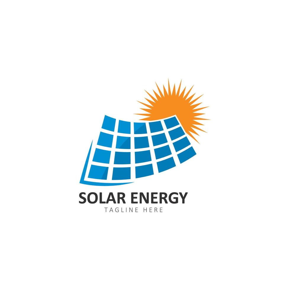 conjunto de ilustración de icono de vector de plantilla de logotipo de energía solar