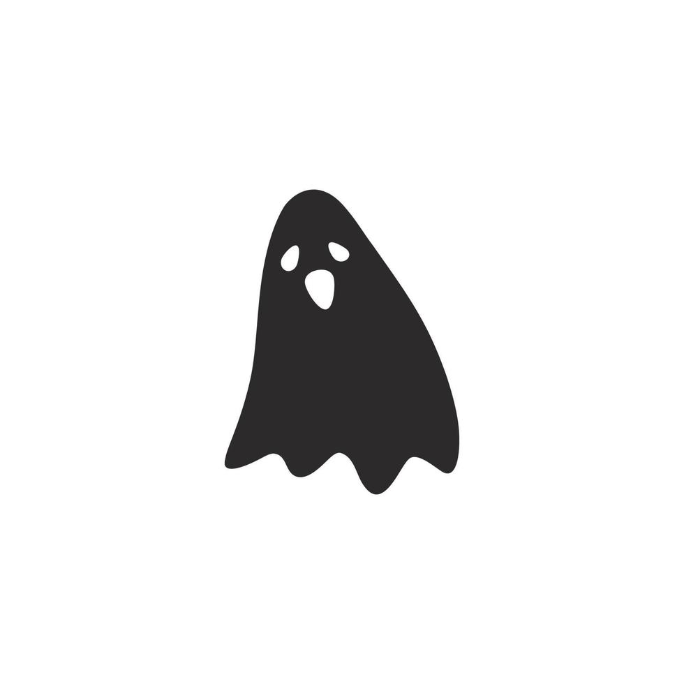 conjunto de ilustración de icono de vector de logotipo de fantasma de miedo