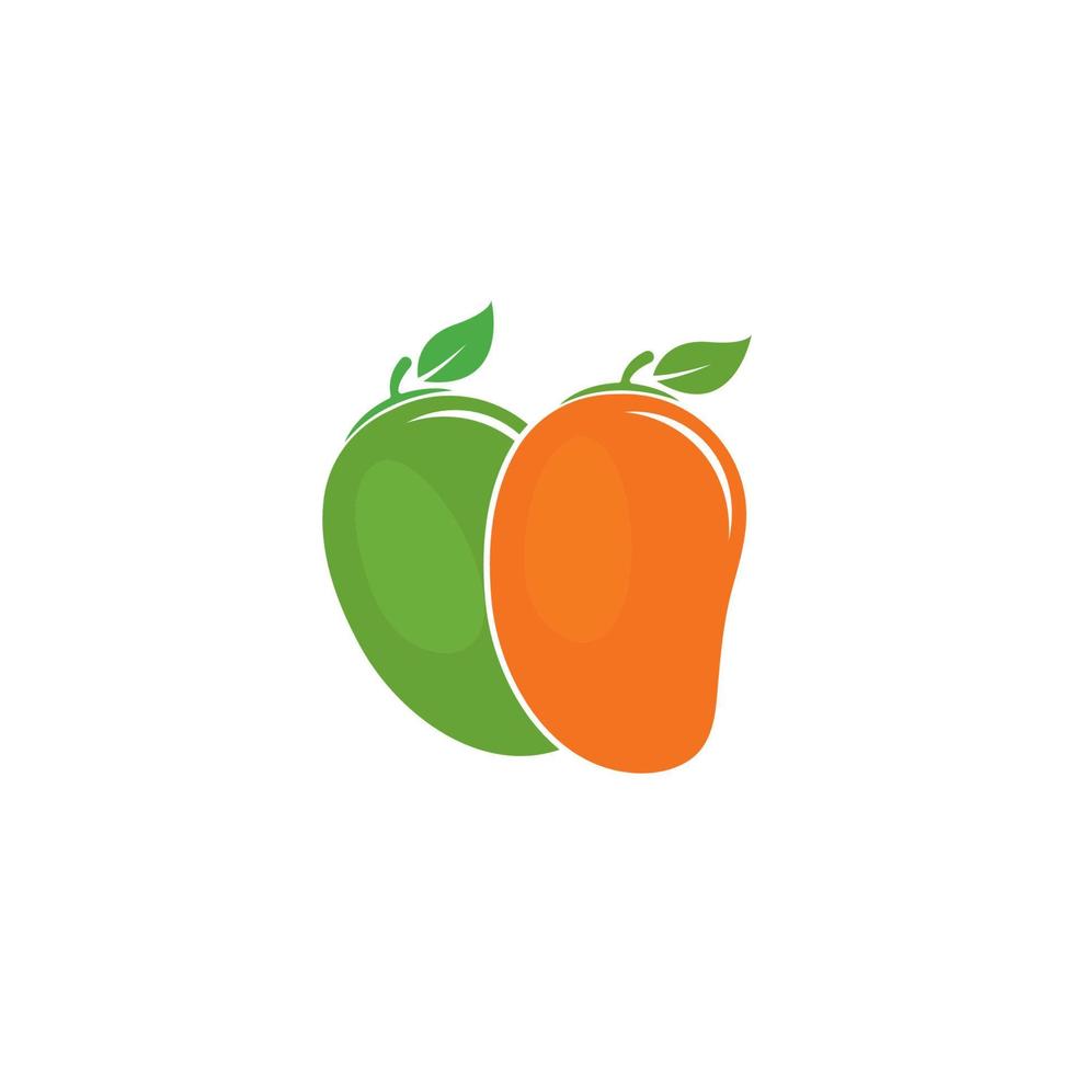 Mango in flat style. Mango vector logo