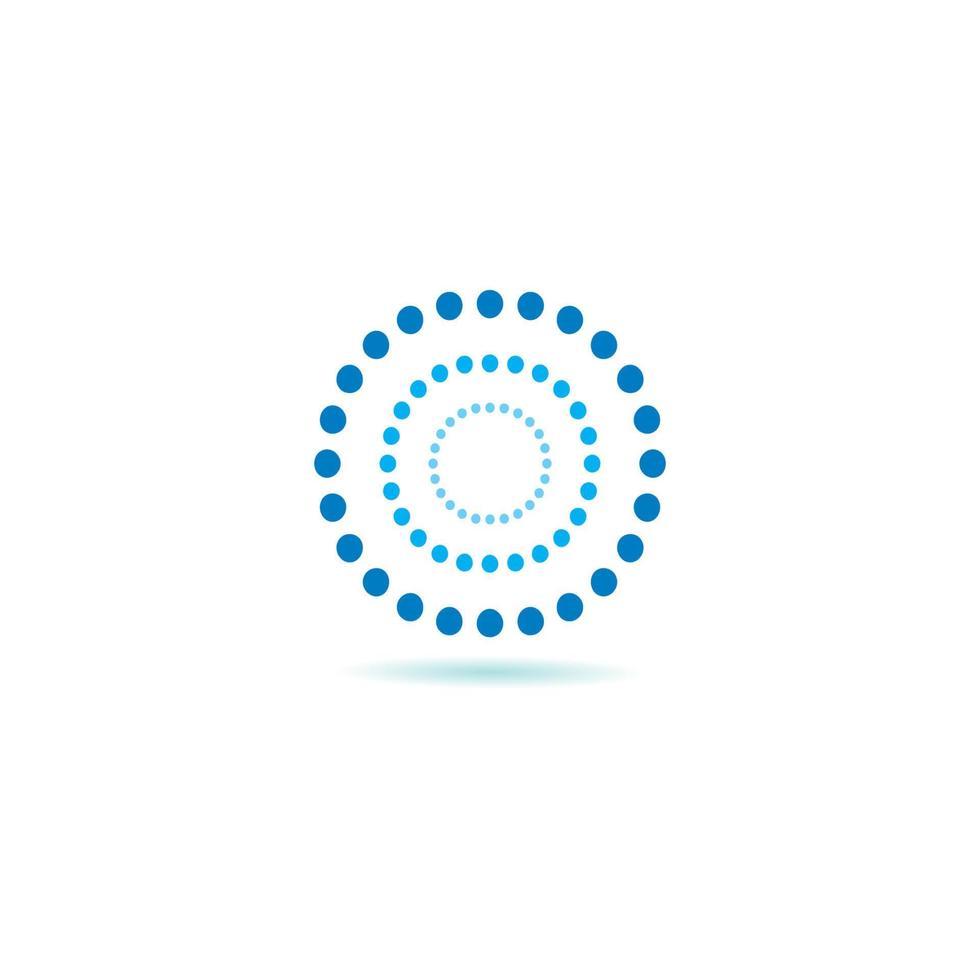 Set of abstract dots circle vector icon illustration