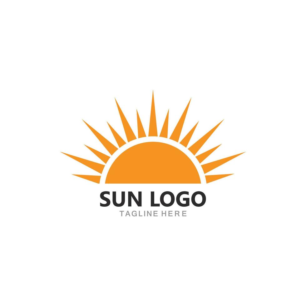 sol logo icono vector ilustración