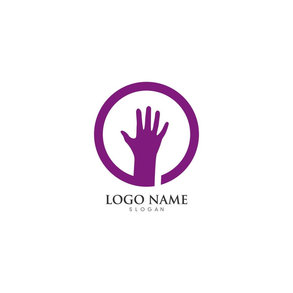 Hand Care Logo Template vector icon illustration