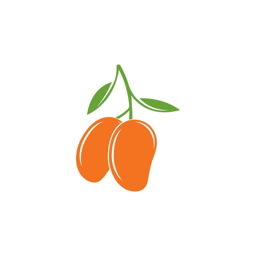 Mango in flat style. Mango vector logo