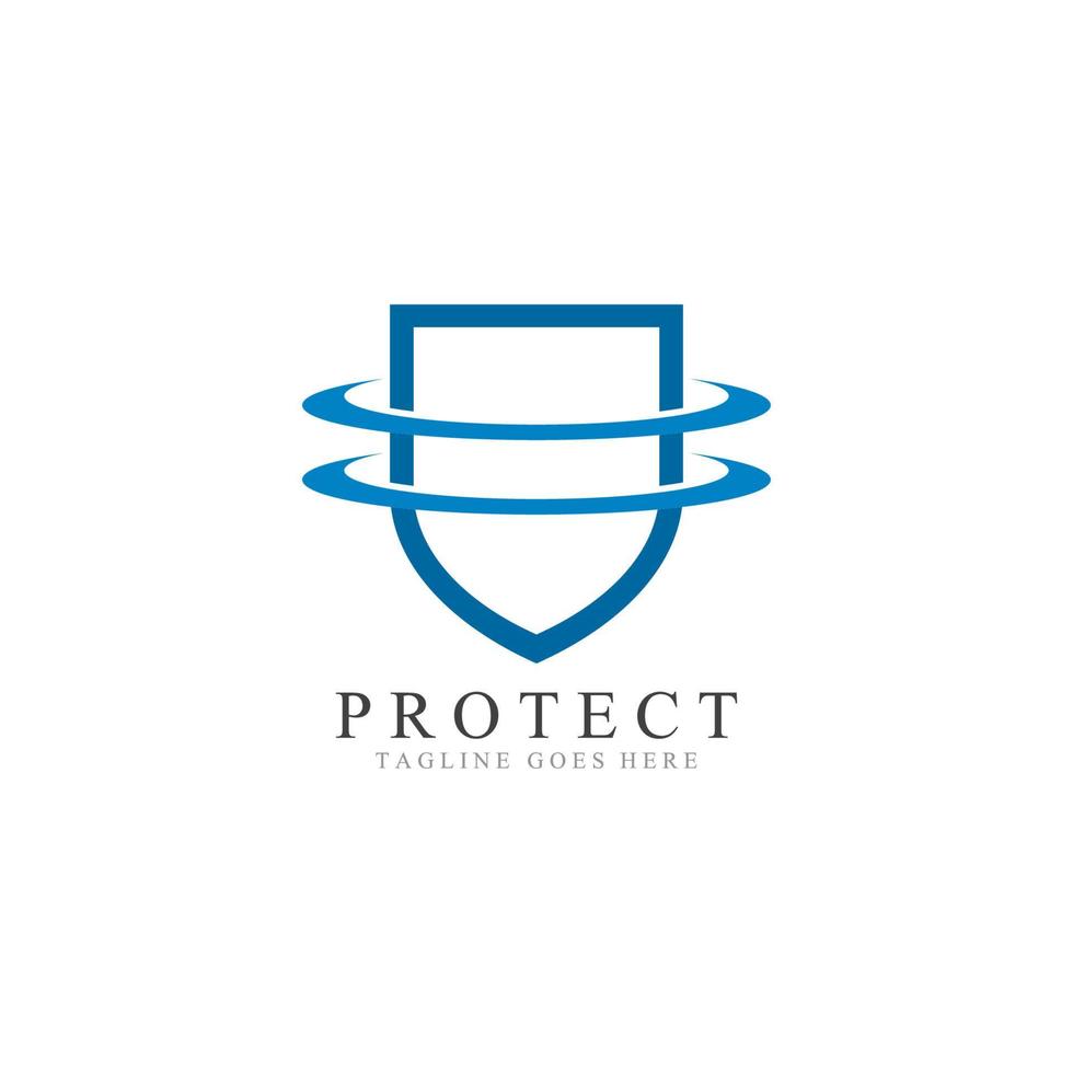 Shield protector logo icon illustration vector