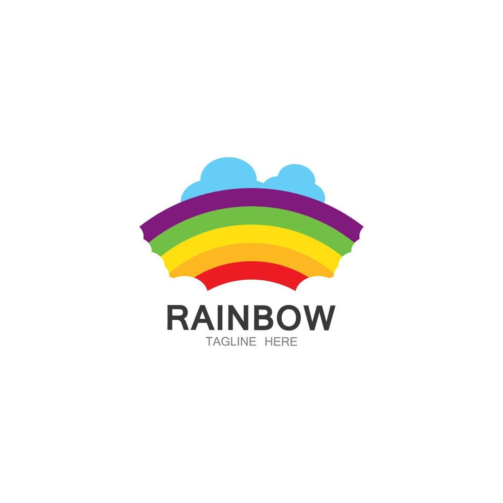 ilustración de icono de vector de plantilla de logotipo de arco iris