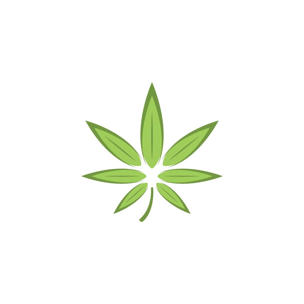 Canabis leaf template vector illustration icon