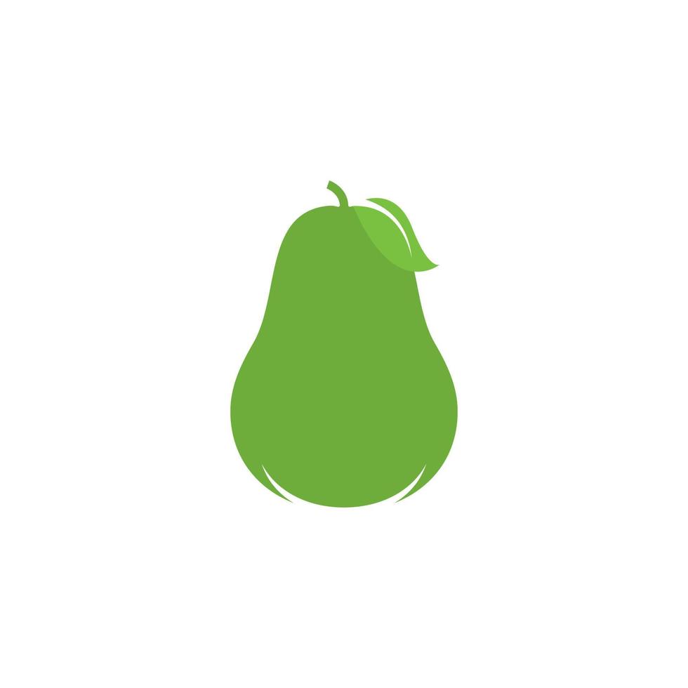 Pear fruit logo vector icon illustration