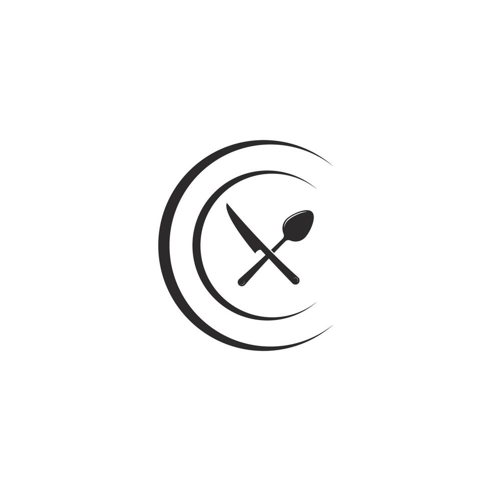 fork knife spoon for restaurant and food logo template vector icon illustration