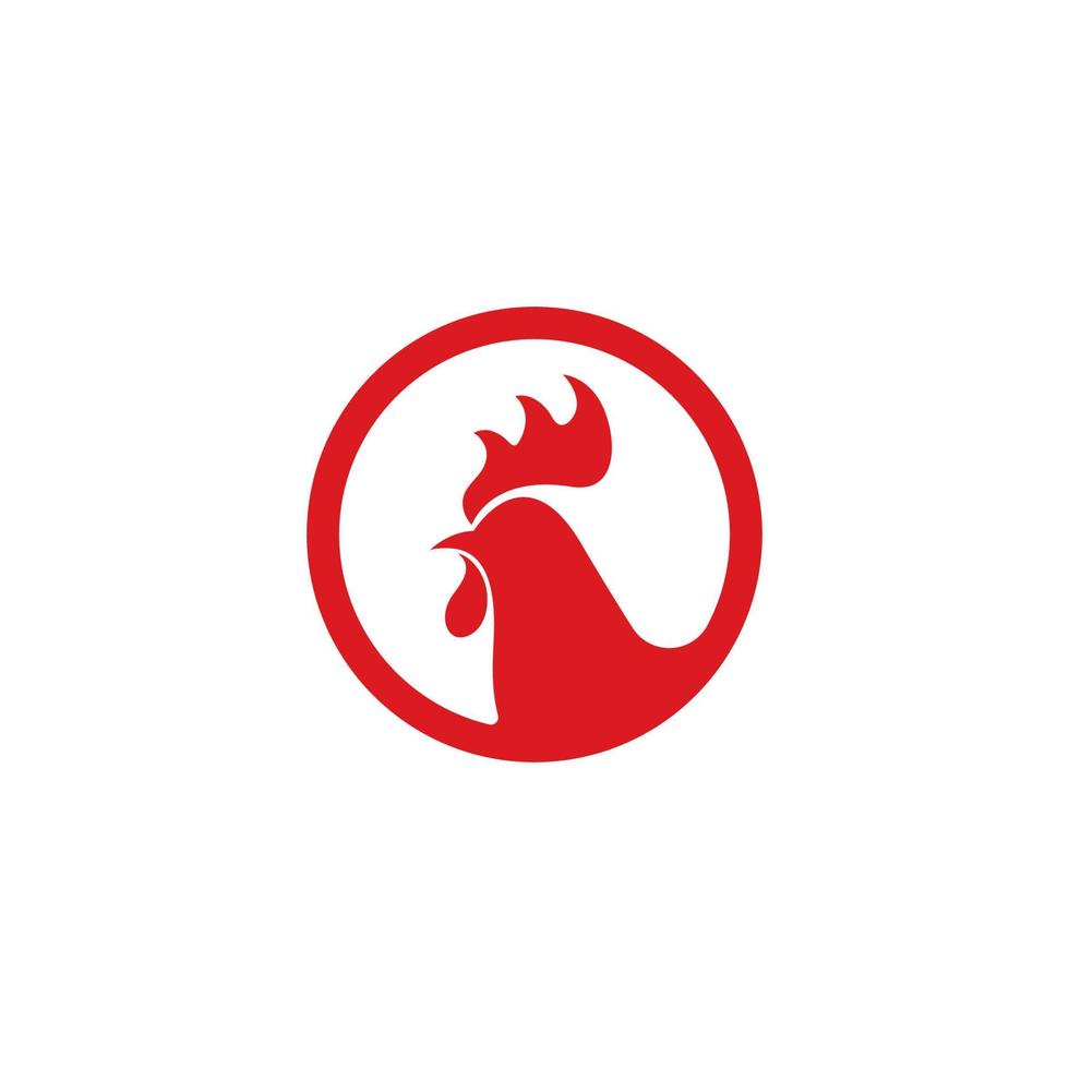 Rooster Logo Template vector illustration