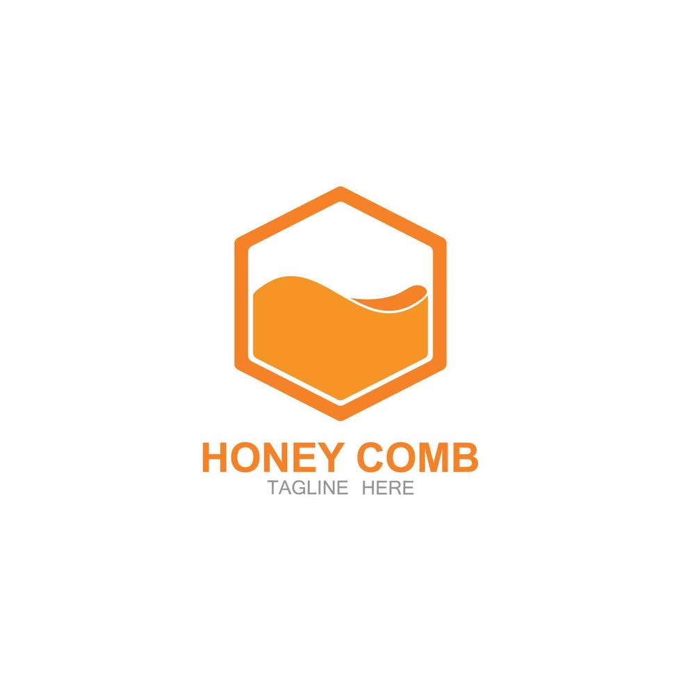 Honey comb logo vector icon concept