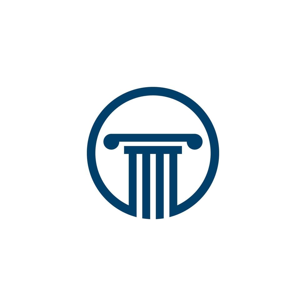 Pillar Logo Template. Column Vector illustration