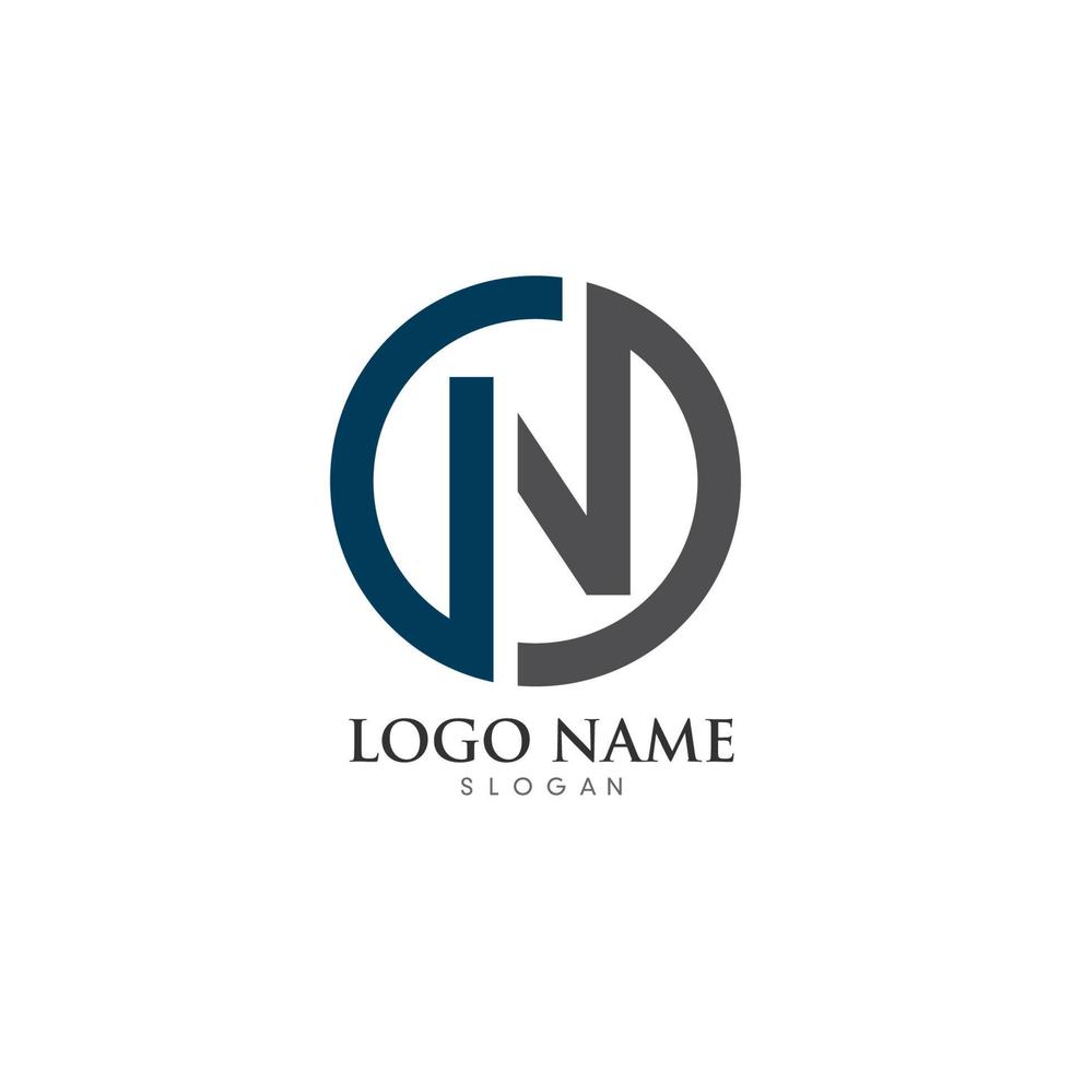 N Letter Logo Template vector icon illustration