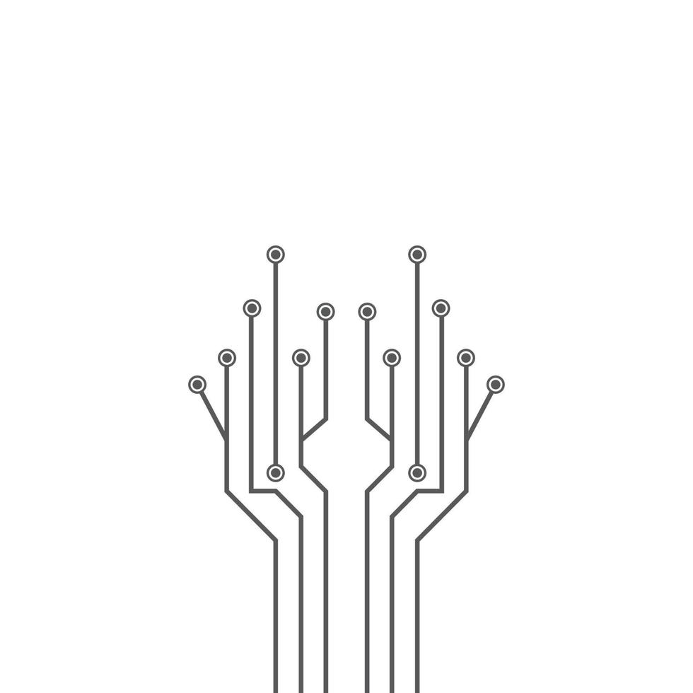 circuit technology ilustration vector