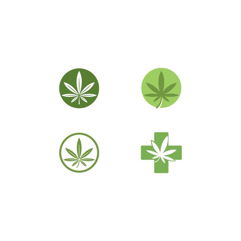Canabis leaf template vector illustration icon