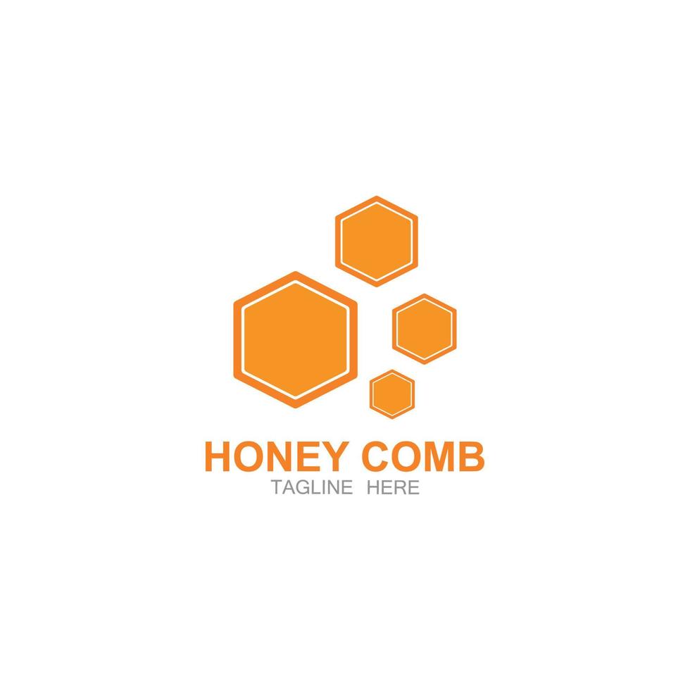 Honey comb logo vector icon concept