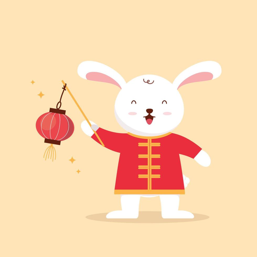 lindo conejo, año del conejo año nuevo chino 2023 vector