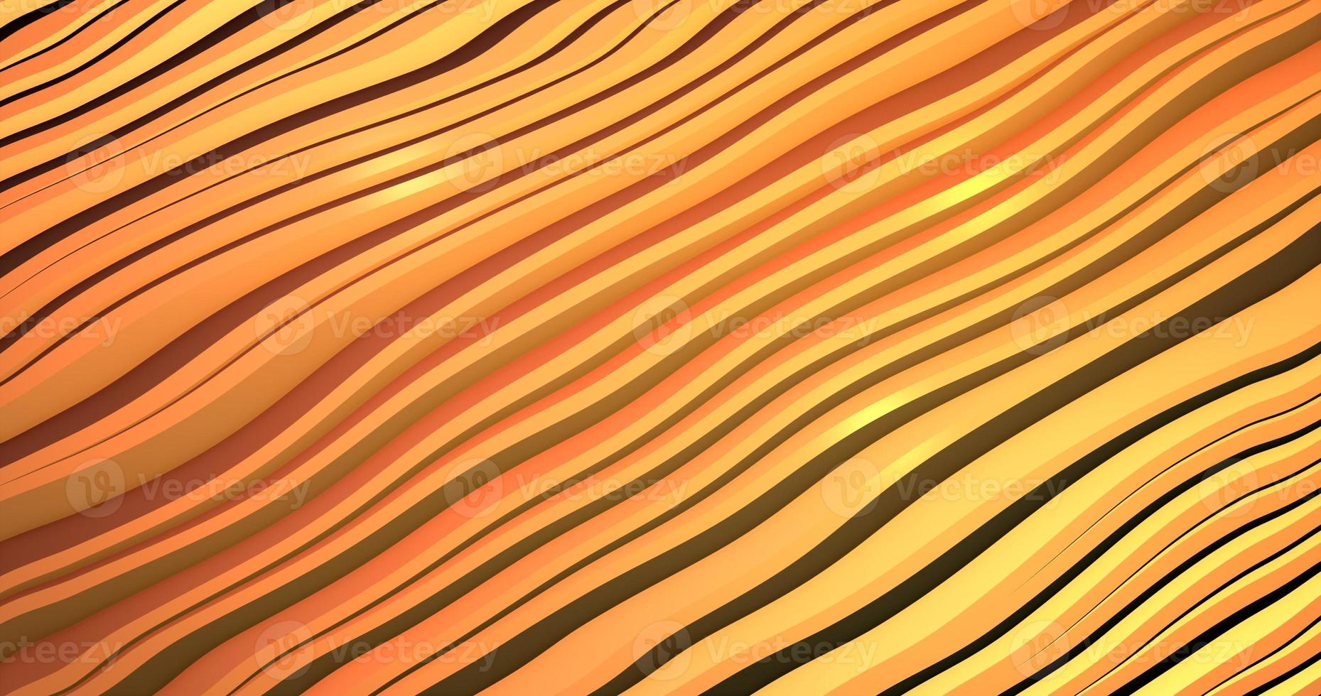 Abstract background of yellow gold diagonal gradient unusual shiny bright beautiful lines and moving waves photo