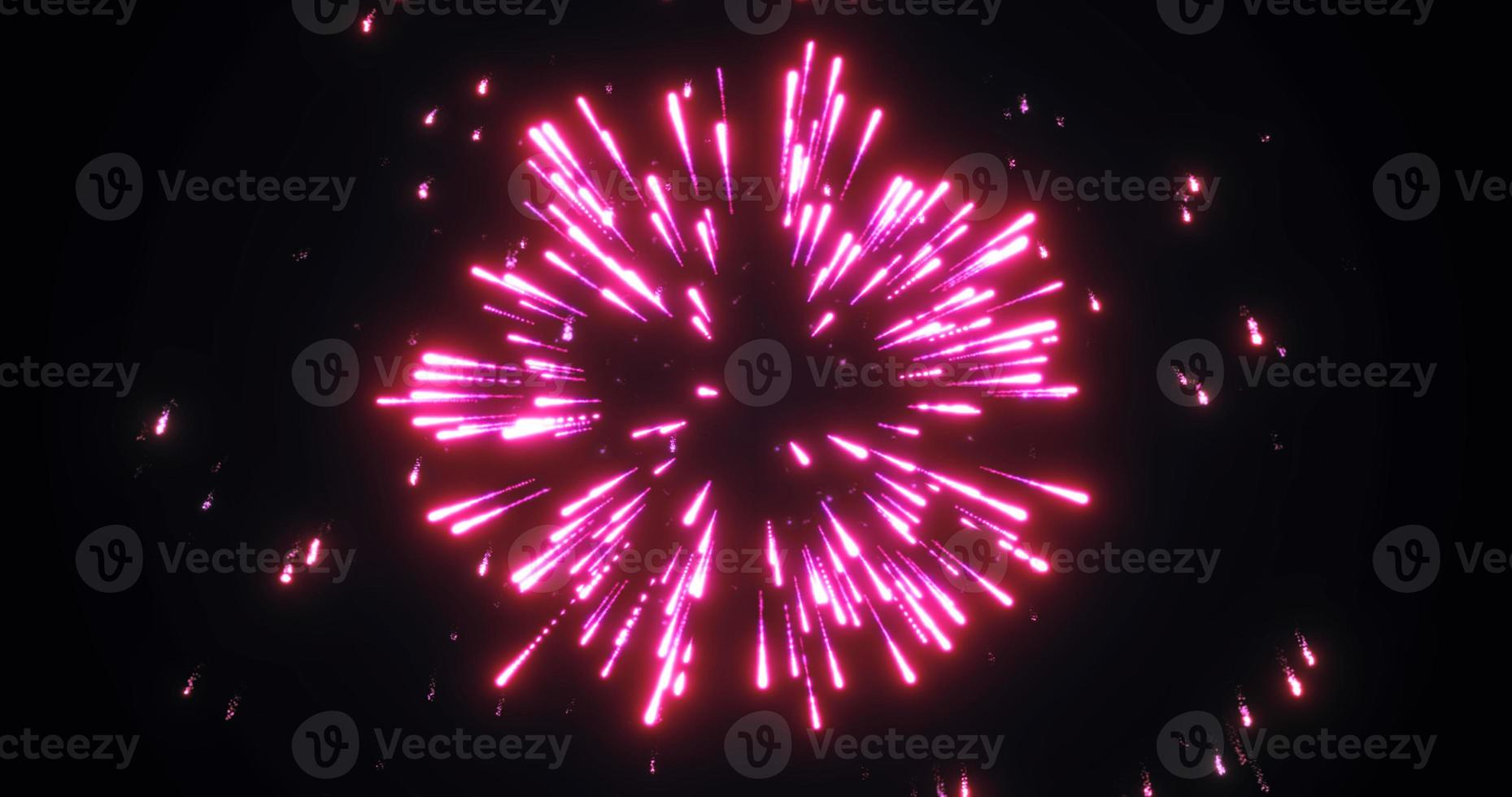 Abstract background of bright pink purple glowing shiny bright beautiful festive fireworks salute photo