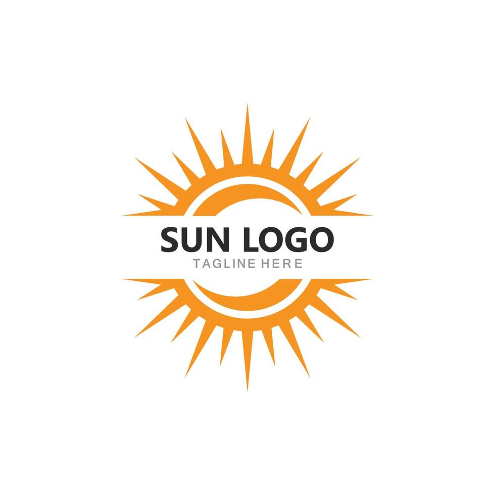 sol logo icono vector ilustración