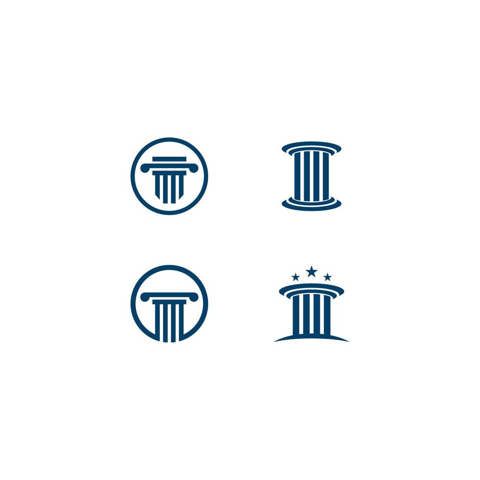 Pillar Logo Template. Column Vector illustration