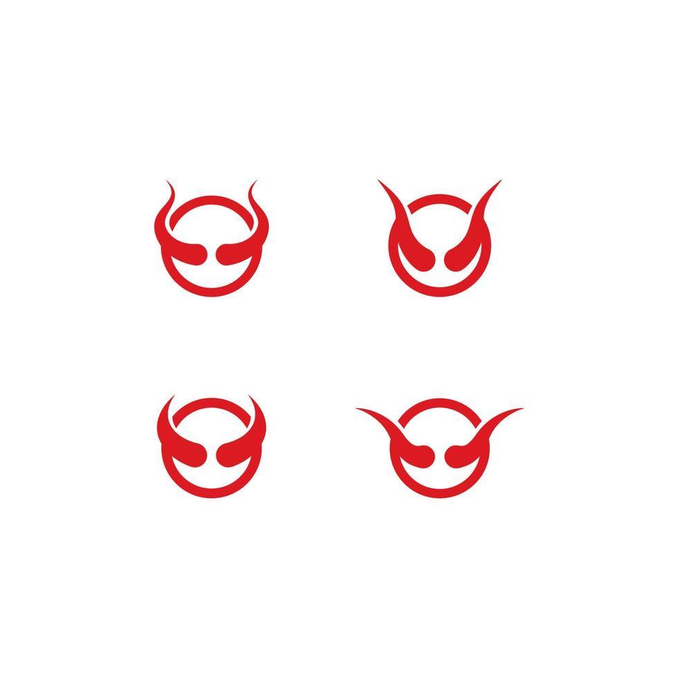 vector de logotipo de cuerno de diablo