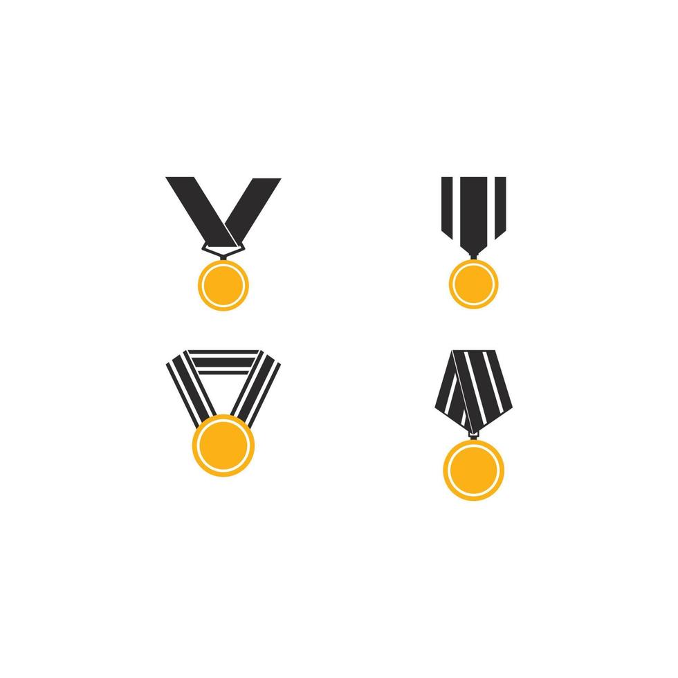 conjunto de ilustración de vector de icono de medalla