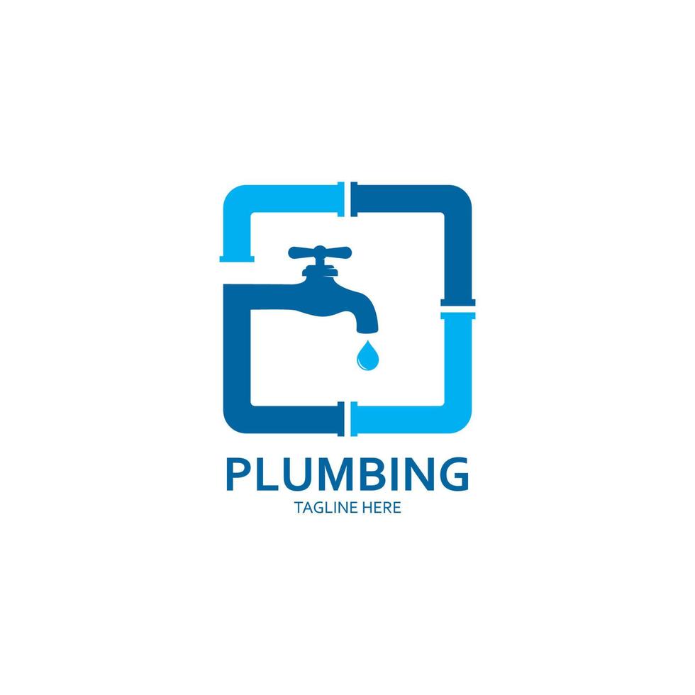 Plumbing logo vector icon illustration