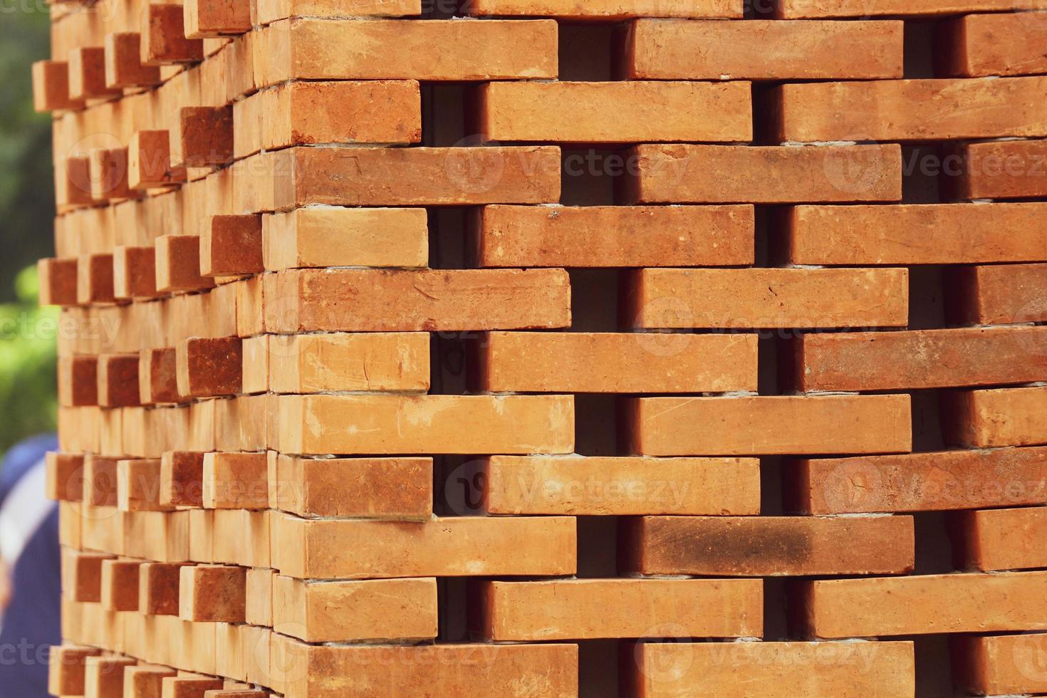 The arrangement of the bricks arranged in such a way forms a very beautiful building photo