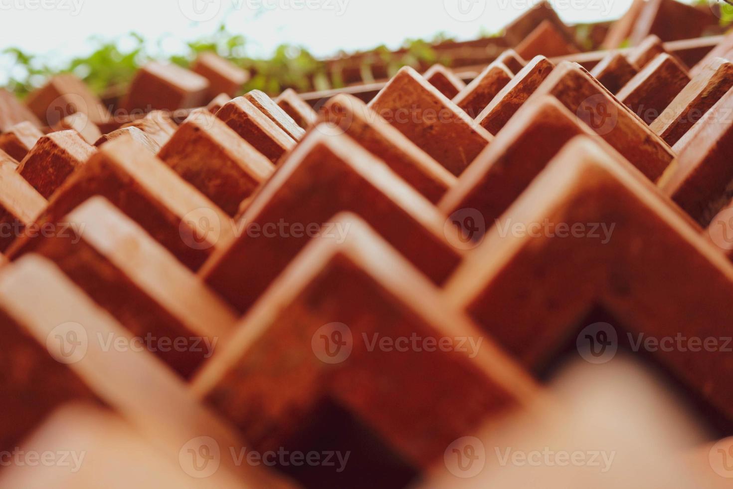 The arrangement of the bricks arranged in such a way forms a very beautiful building photo