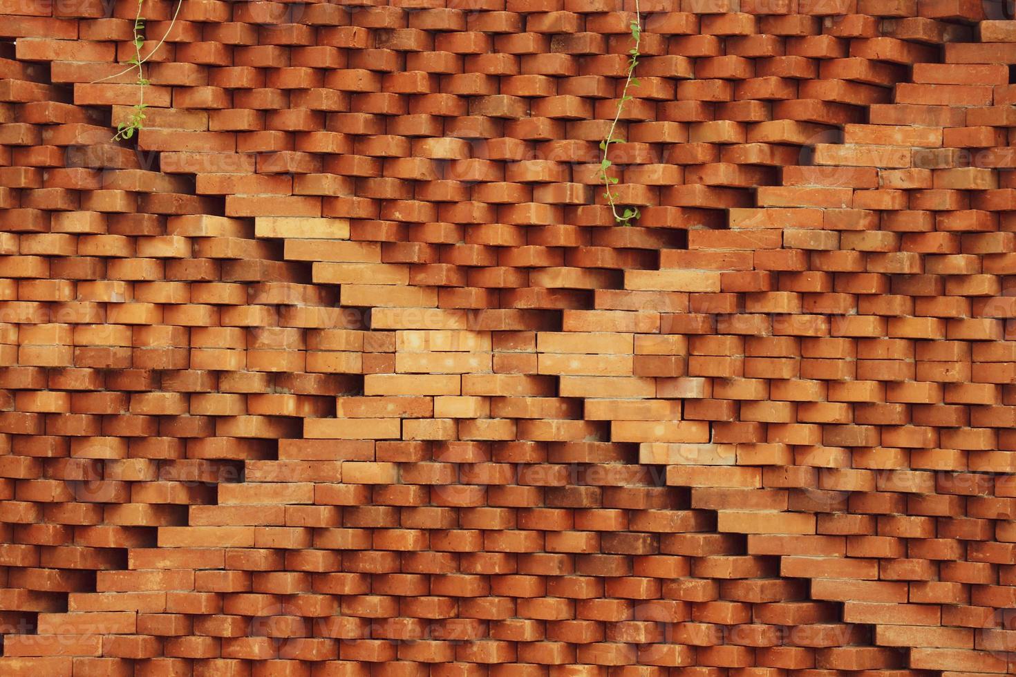 The arrangement of the bricks arranged in such a way forms a very beautiful building photo