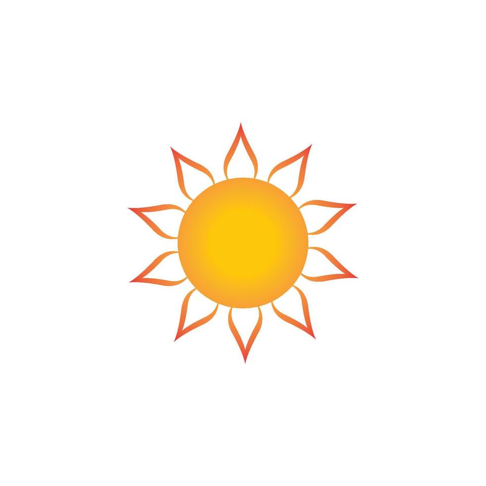 sol logo icono vector ilustración