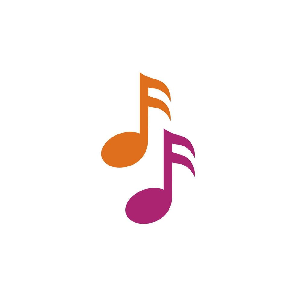 Music note vector icon illustration