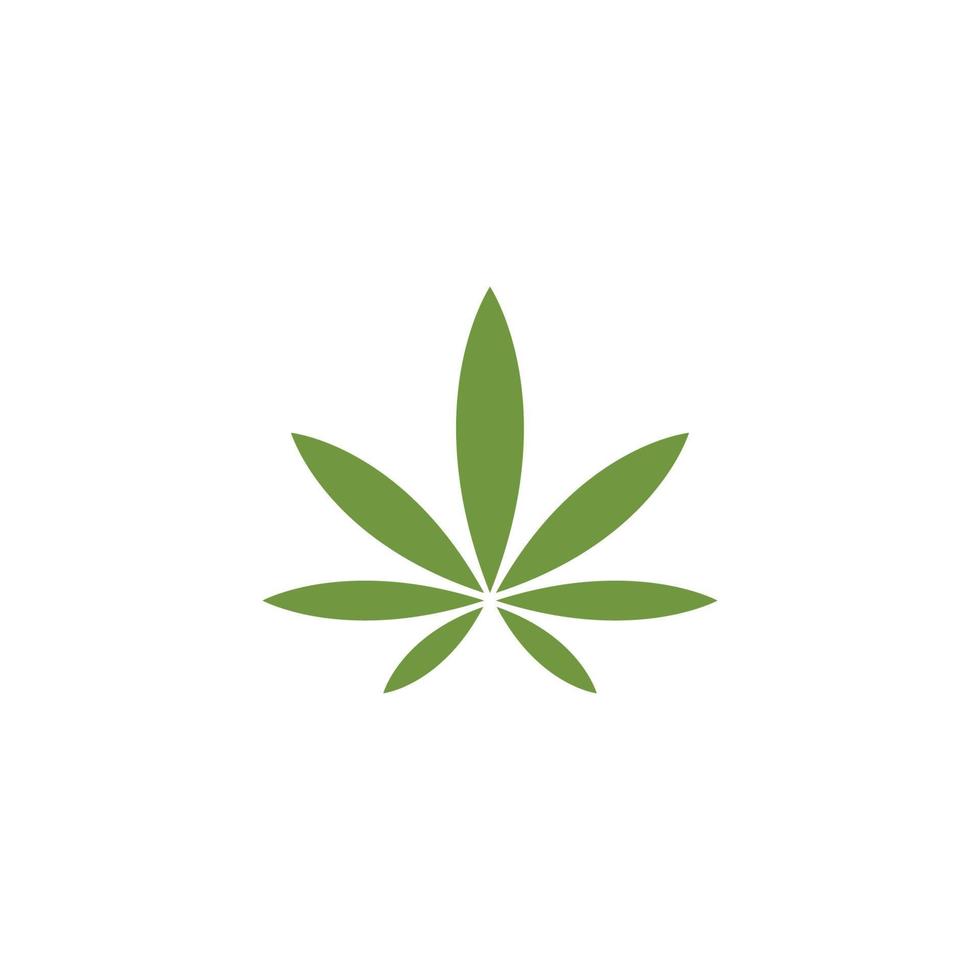 icono de ilustración de vector de plantilla de hoja de canabis