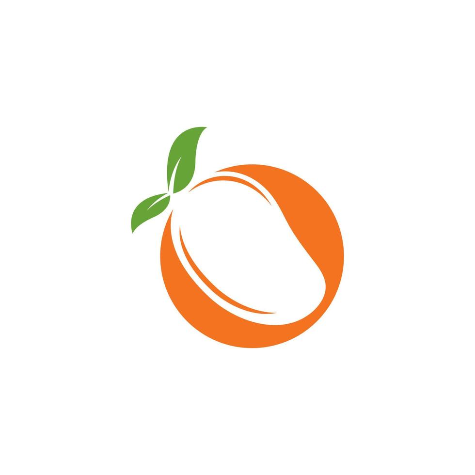 Mango in flat style. Mango vector logo