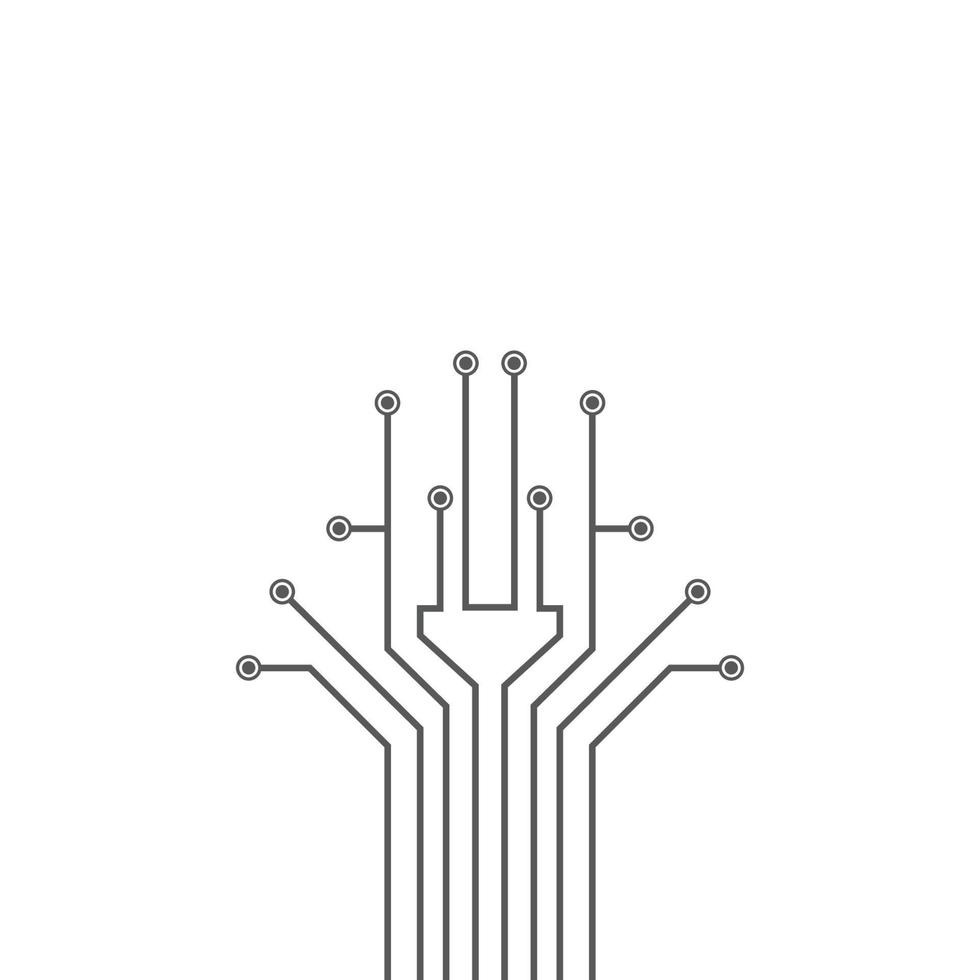 circuit technology ilustration vector